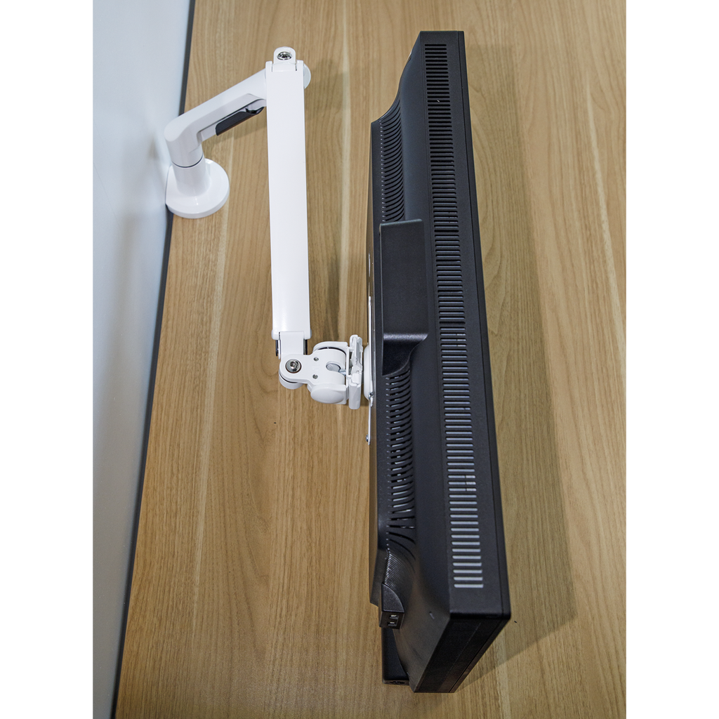 Dellonda Single Monitor Adjustable Arm with 360° Rotation, White (DH26) (Factory Refurbished A)