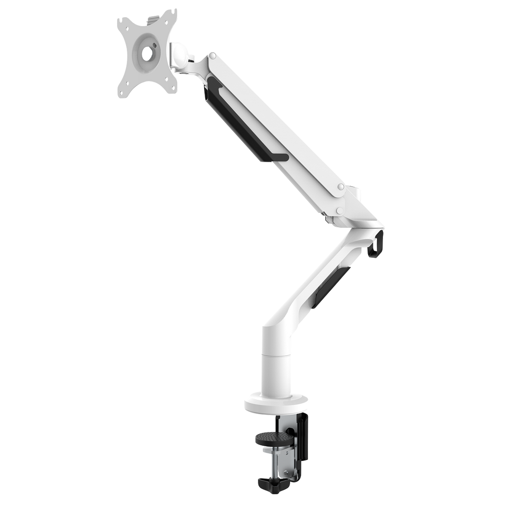 Dellonda Single Monitor Adjustable Arm with 360° Rotation, White (DH26) (Factory Refurbished A)