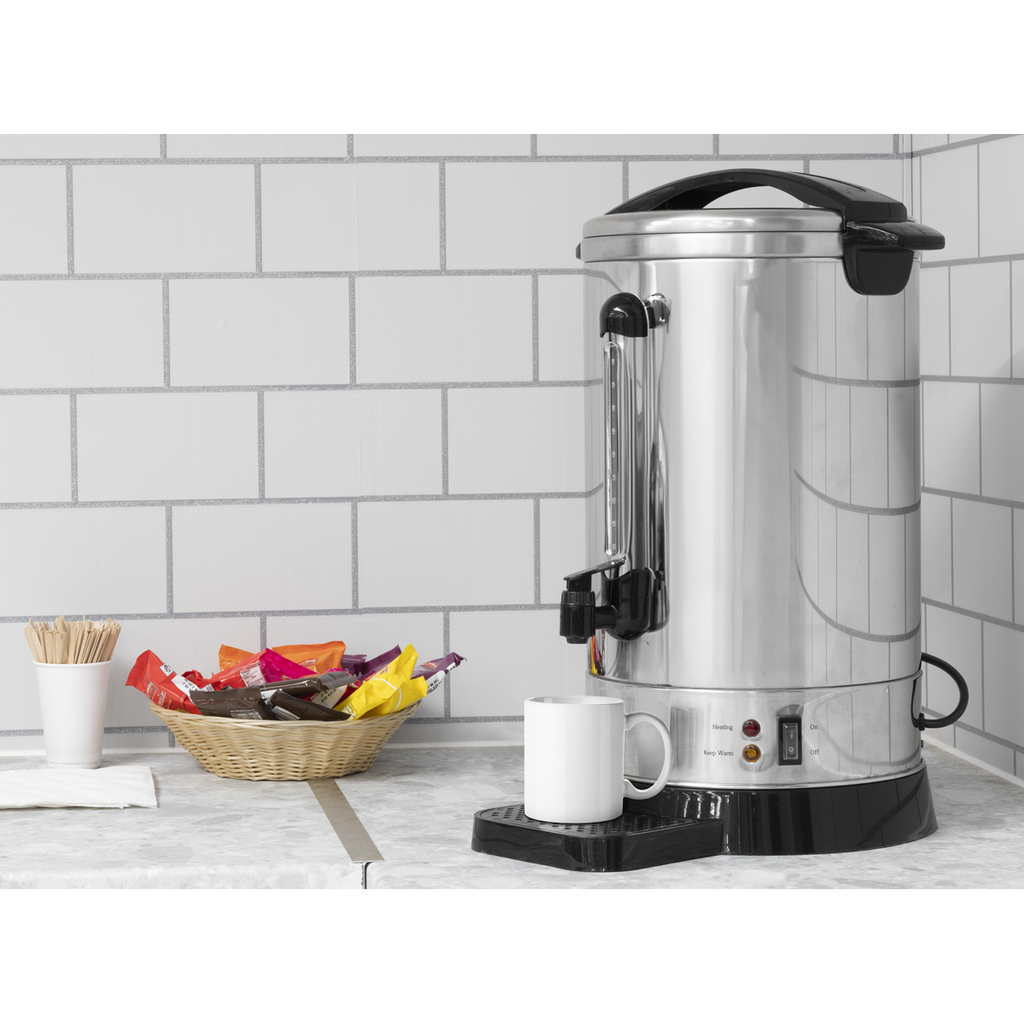 Baridi Hot Water Boiler/Tea Urn, 20L Capacity, Stainless Steel (DH270) (Factory Refurbished A)