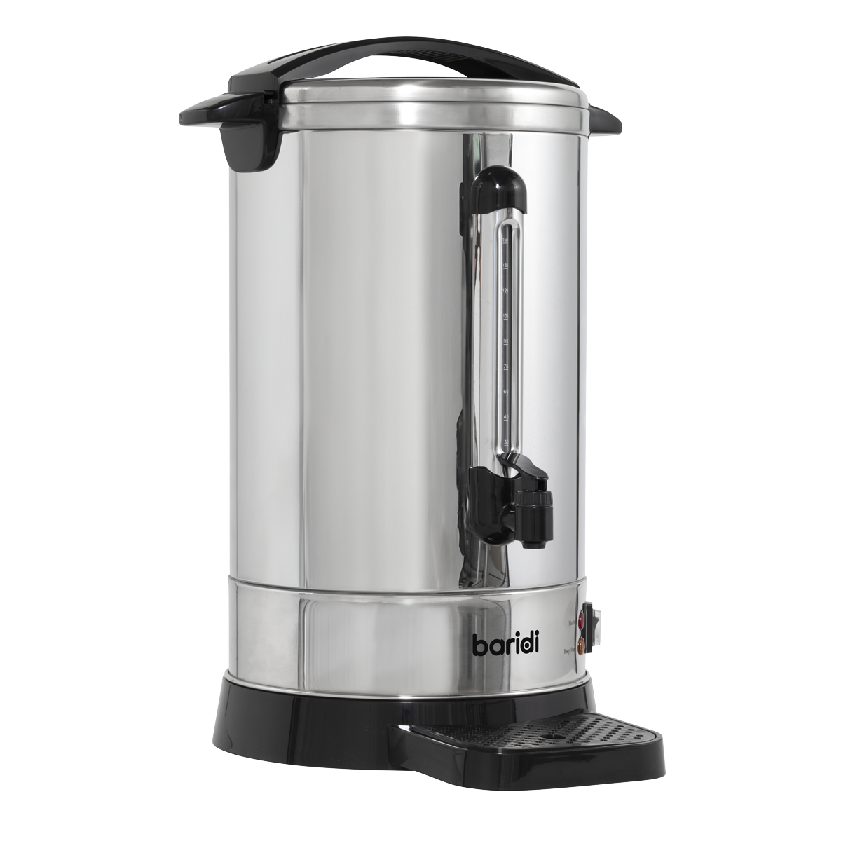 Baridi Hot Water Boiler/Tea Urn, 20L Capacity, Stainless Steel (DH270) (Factory Refurbished A)