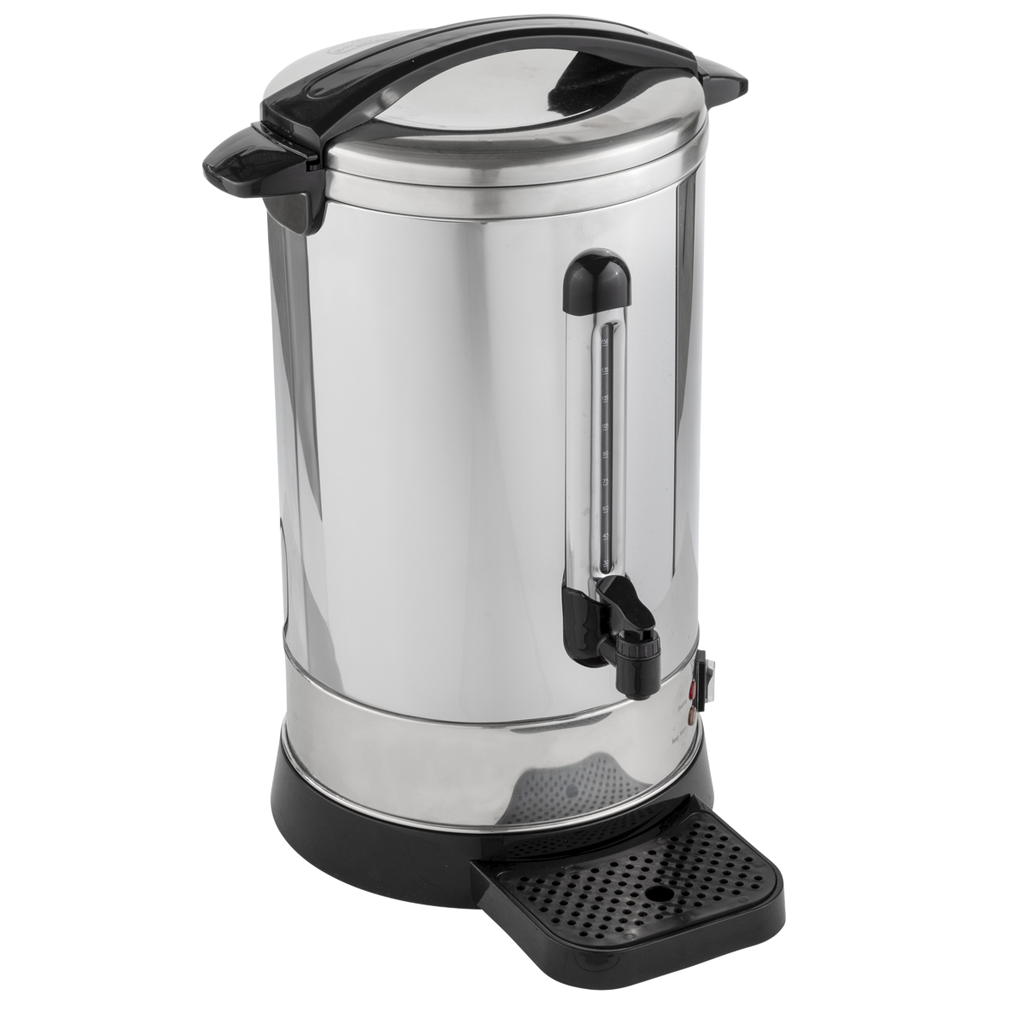 Baridi Hot Water Boiler/Tea Urn, 20L Capacity, Stainless Steel (DH270) (Factory Refurbished A)