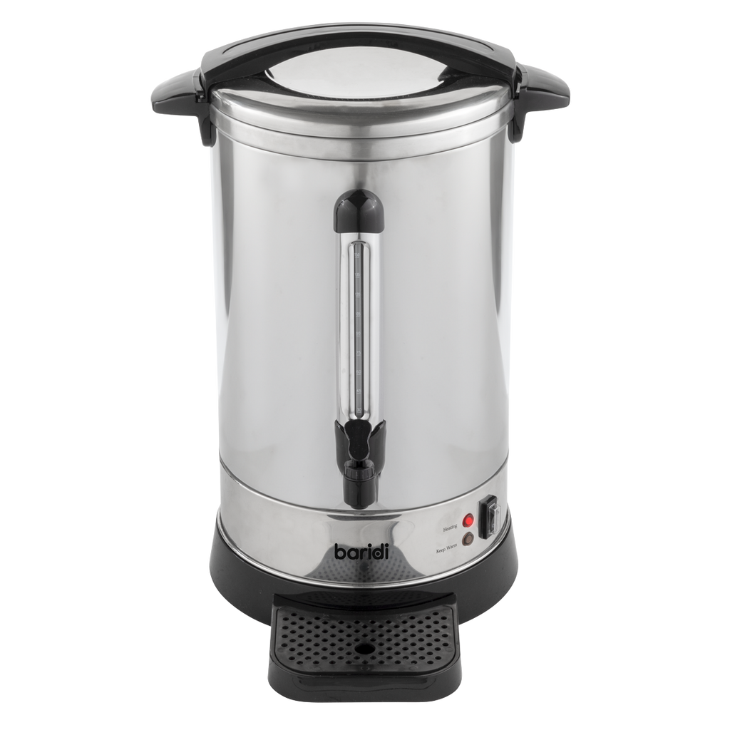 Baridi Hot Water Boiler/Tea Urn, 20L Capacity, Stainless Steel (DH270) (Factory Refurbished A)