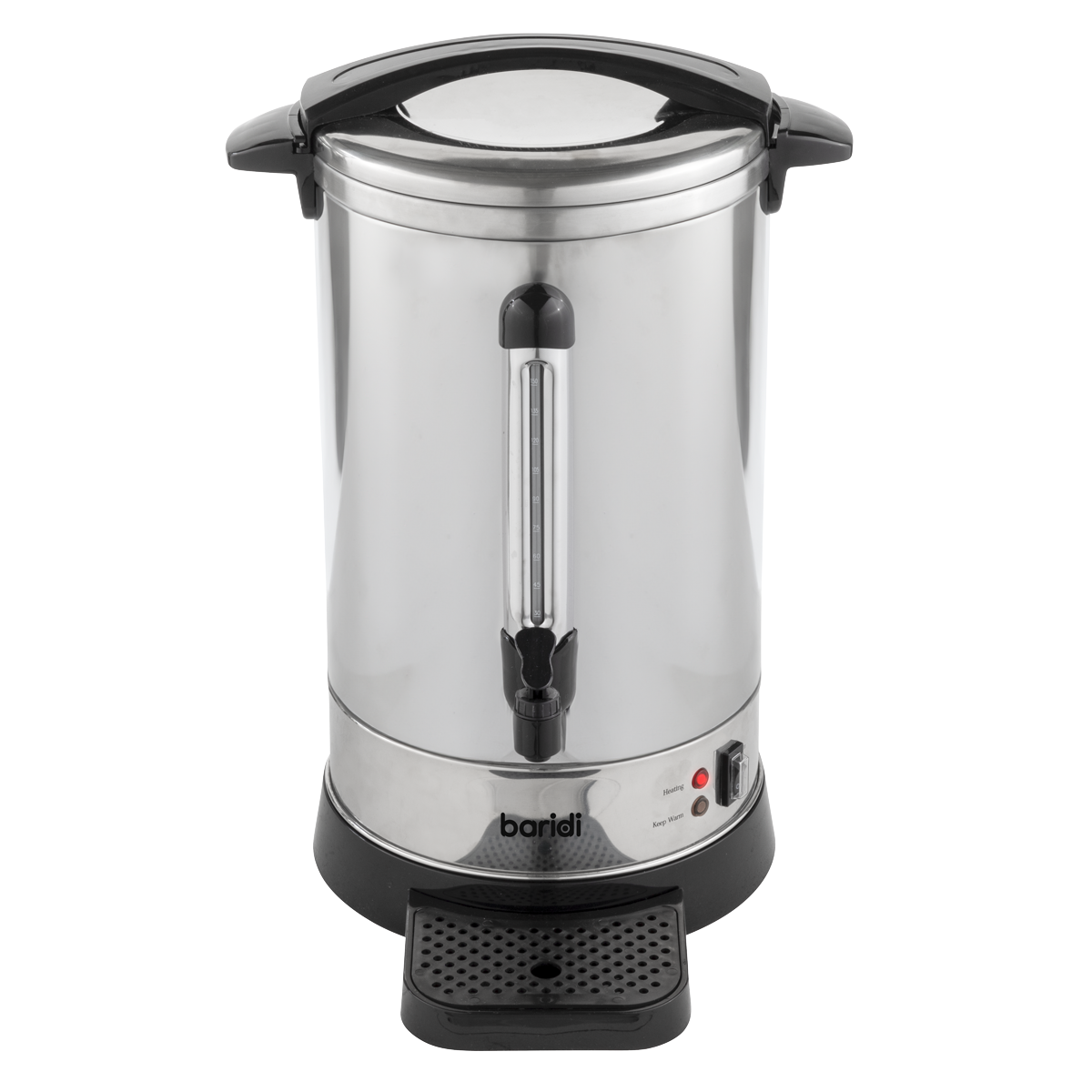 Baridi Hot Water Boiler/Tea Urn, 20L Capacity, Stainless Steel (DH270) (Factory Refurbished A)