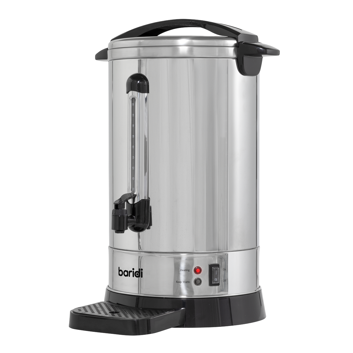 Baridi Hot Water Boiler/Tea Urn, 20L Capacity, Stainless Steel (DH270) (Factory Refurbished A)