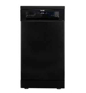 Baridi DH267 Slimline Freestanding Dishwasher 45cm, 10 Place Settings, 8 Programmes, Black