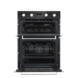 Baridi 72cm Built-Under Double Oven, 74L Capacity, Energy Rating A - Black
