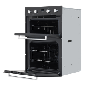 Baridi 90cm Built-In Double Oven, 88L Capacity, Energy Rating A - Black