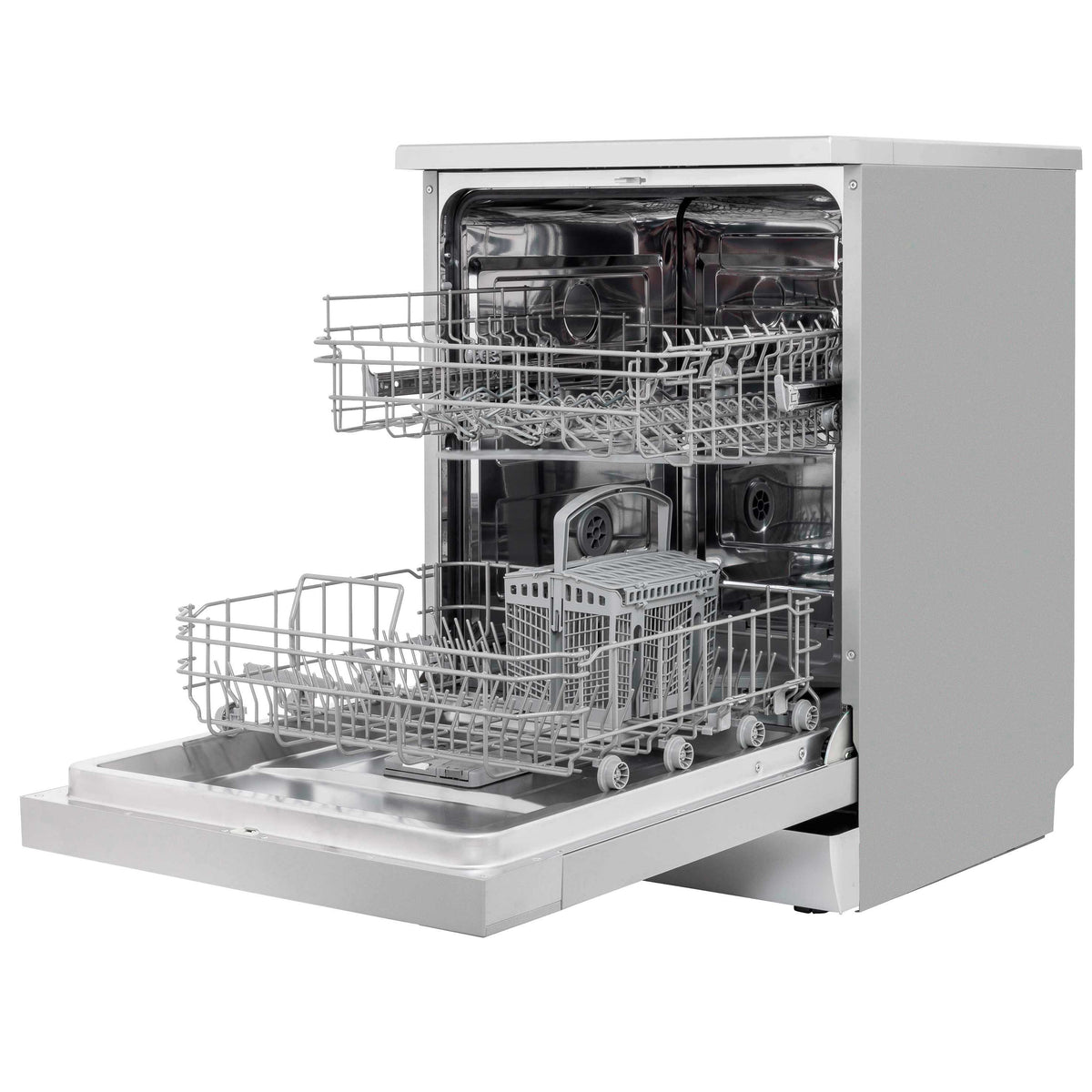Baridi Freestanding Dishwasher 60cm, 13 Place Settings, Silver (DH280) (Factory Refurbished A)