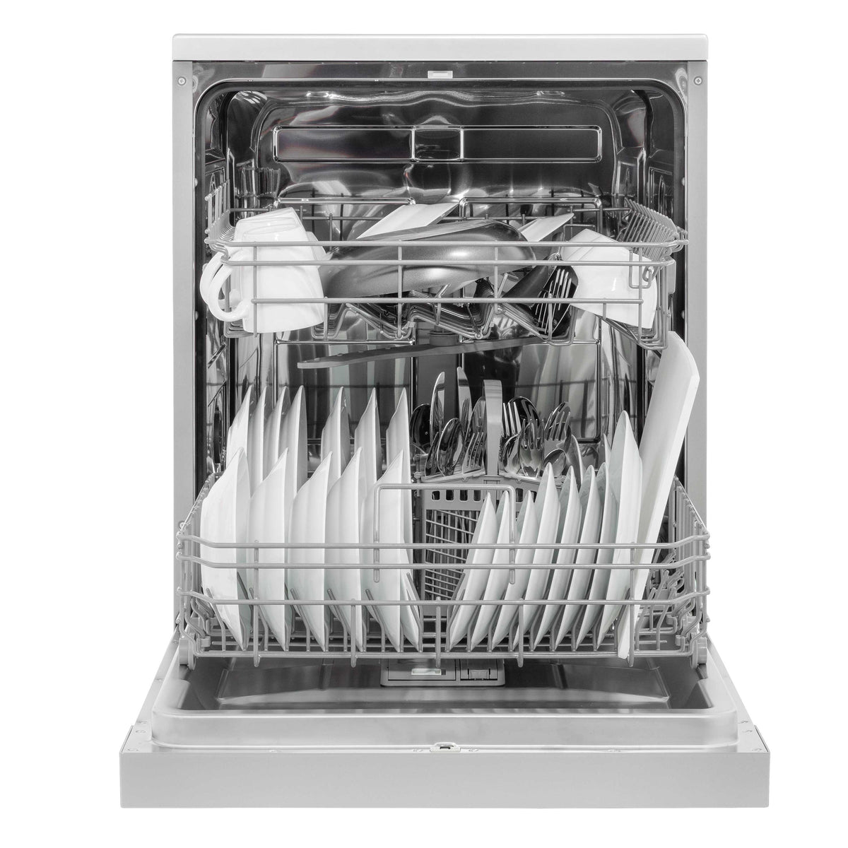 Baridi Freestanding Dishwasher 60cm, 13 Place Settings, Silver (DH280) (Factory Refurbished A)