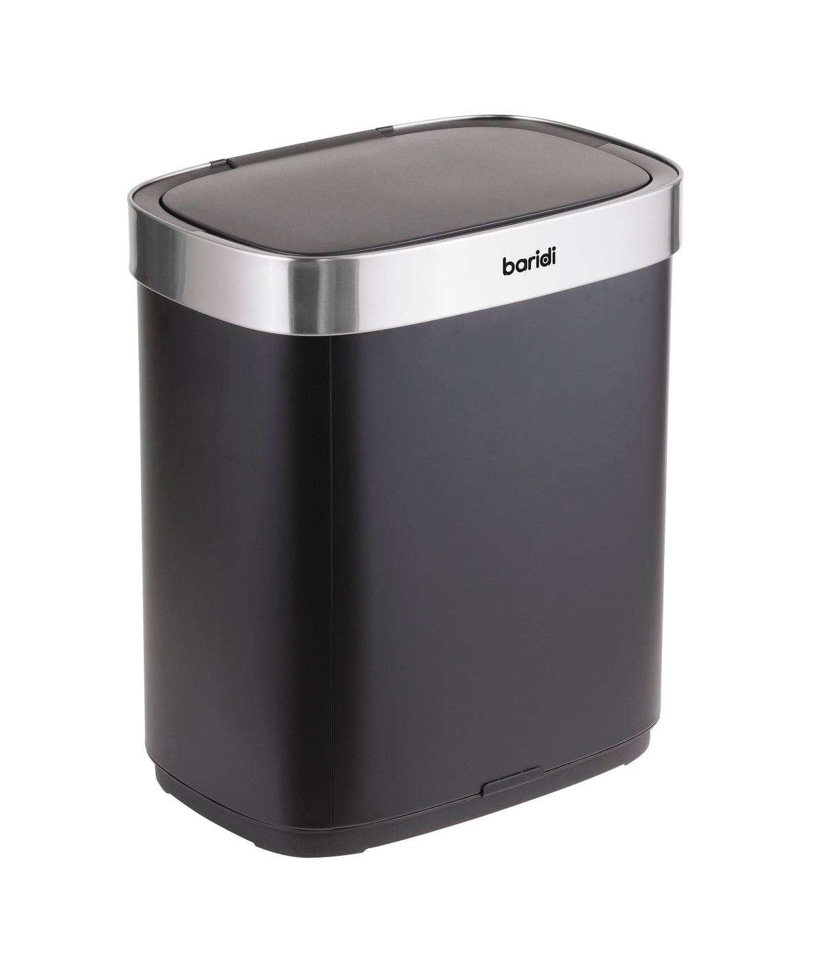 Baridi Sensor Bin, 50L Capacity, Black/Stainless Steel (DH281) (Factory Refurbished A)