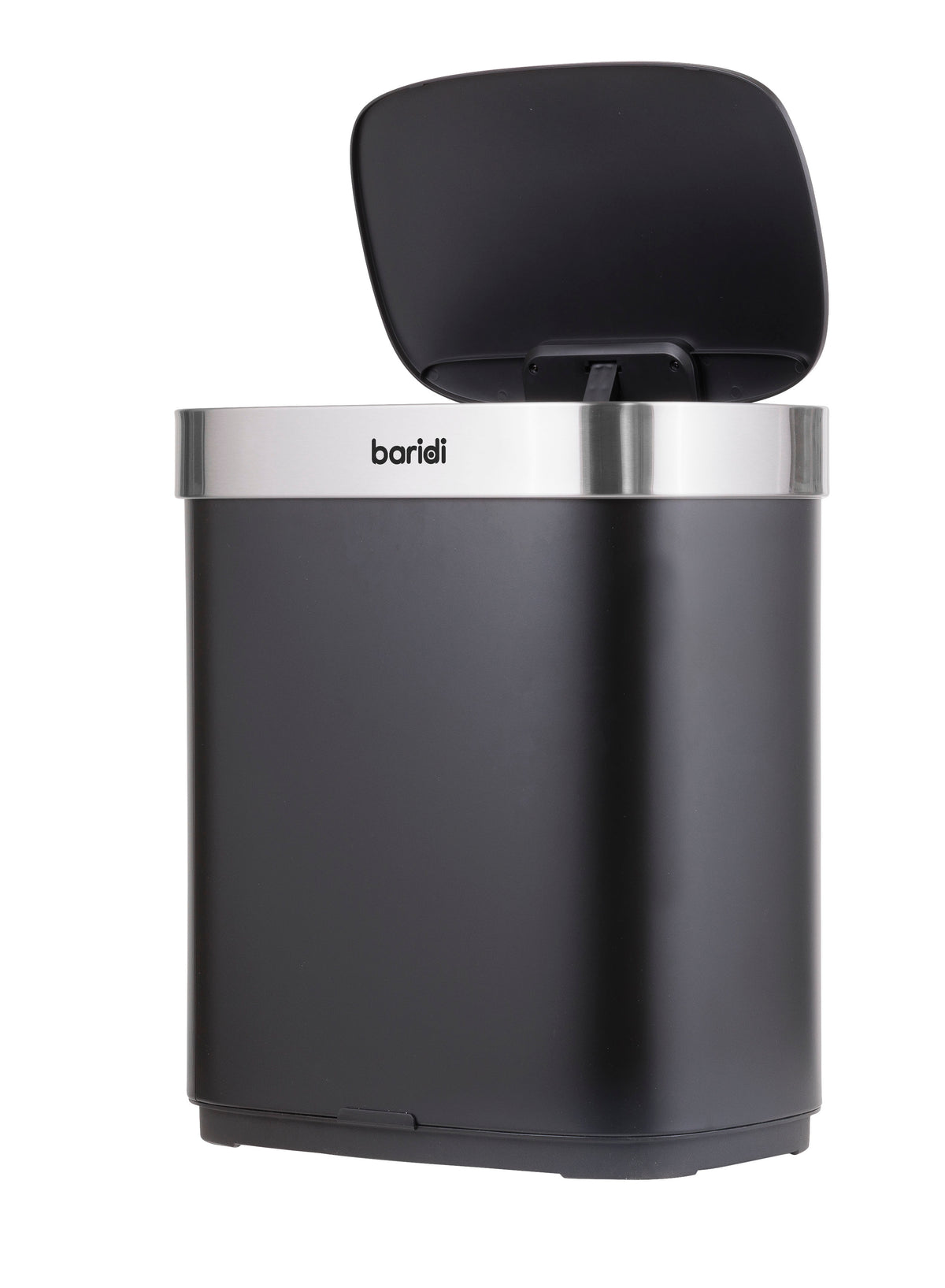 Baridi Sensor Bin, 50L Capacity, Black/Stainless Steel (DH281) (Factory Refurbished A)