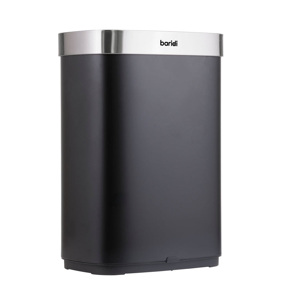 Baridi Sensor Bin, 65L Capacity, Black/Stainless Steel (DH282) (Factory Refurbished A)