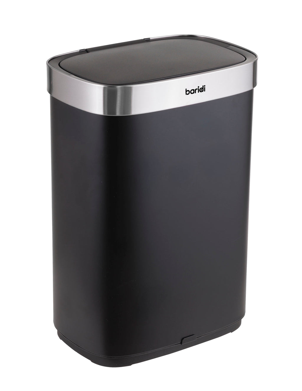 Baridi Sensor Bin, 65L Capacity, Black/Stainless Steel (DH282) (Factory Refurbished A)