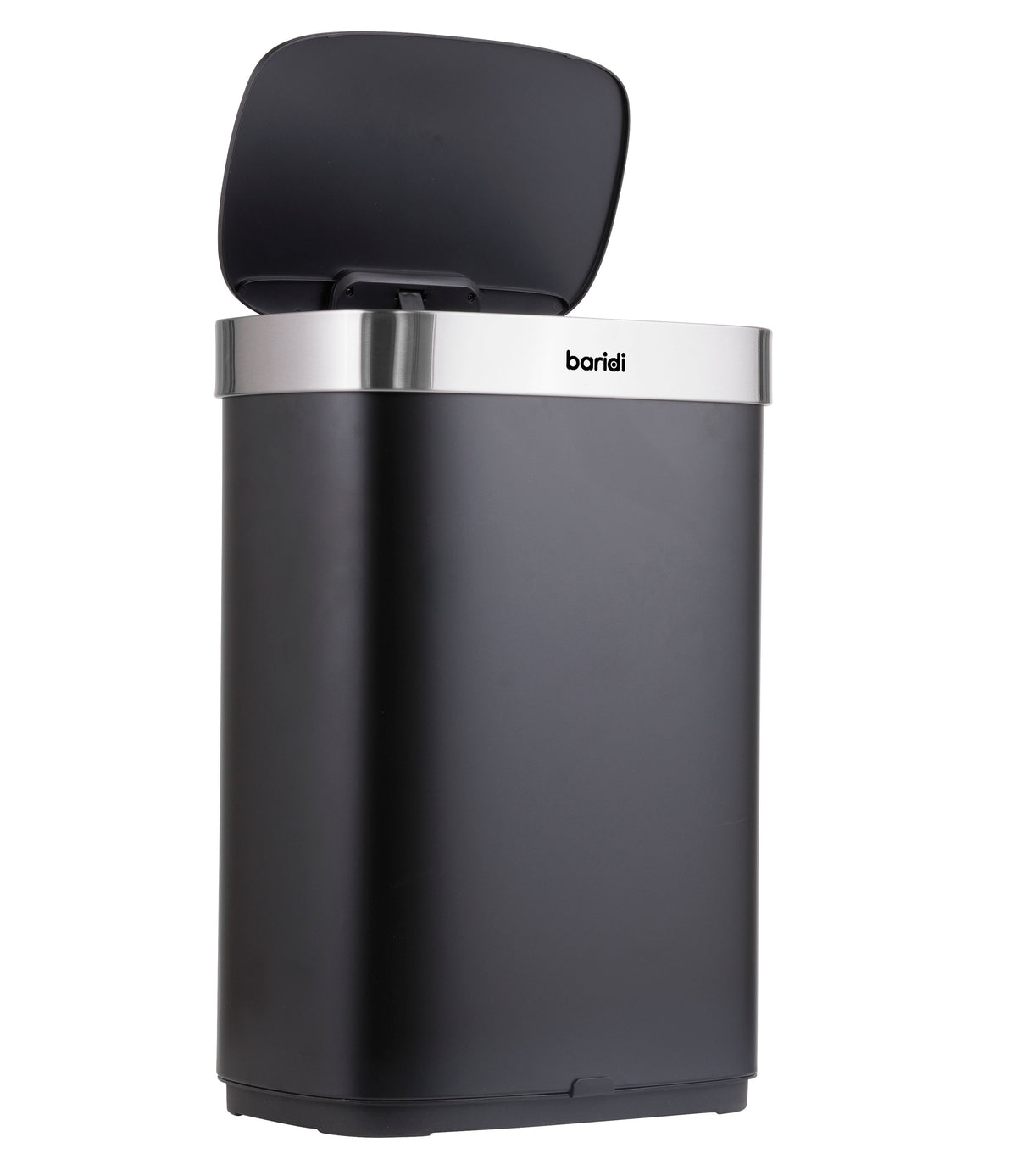 Baridi Sensor Bin, 65L Capacity, Black/Stainless Steel (DH282) (Factory Refurbished B)