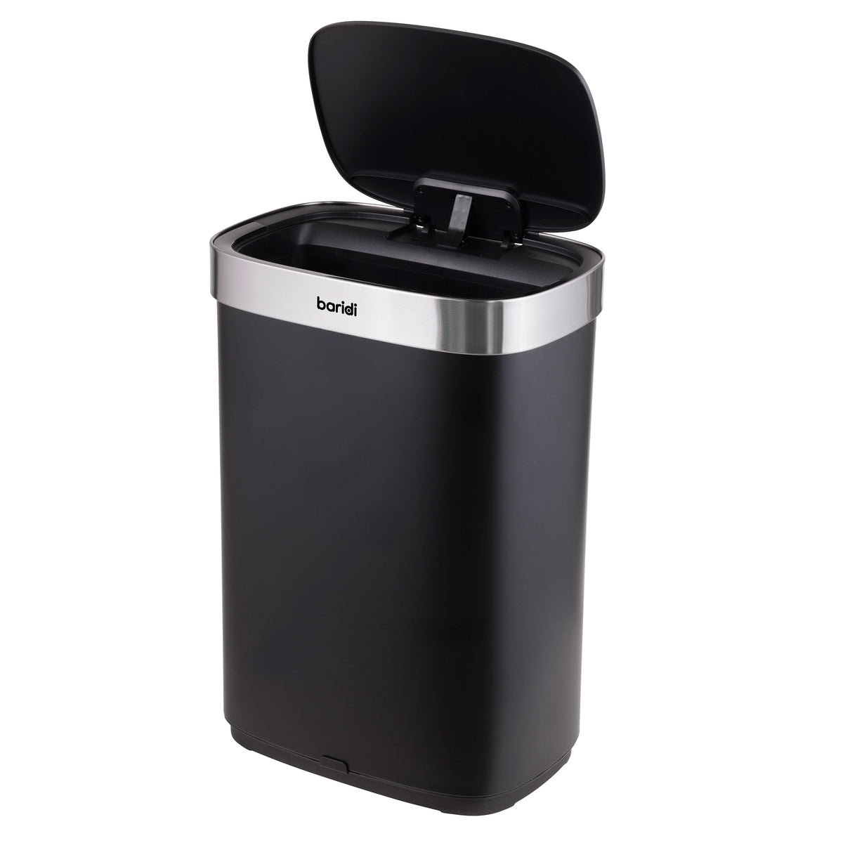 Baridi Sensor Bin, 65L Capacity, Black/Stainless Steel (DH282) (Factory Refurbished A)