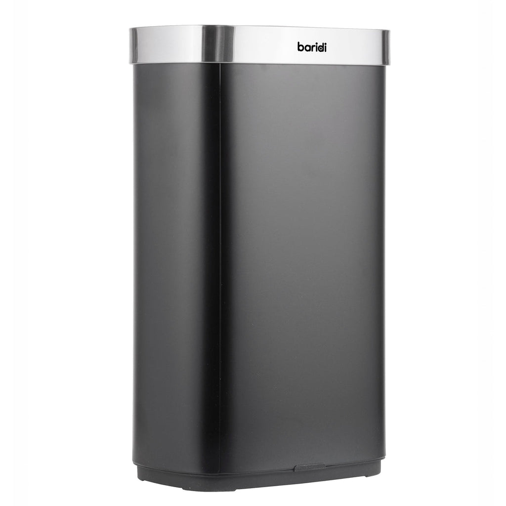 Baridi Sensor Bin, 80L Capacity, Black/Stainless Steel (DH283)