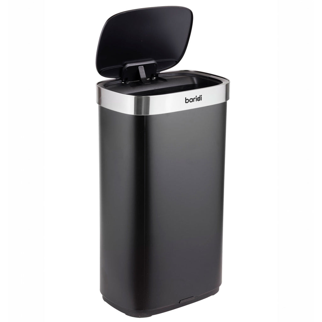 Baridi Sensor Bin, 80L Capacity, Black/Stainless Steel (DH283)