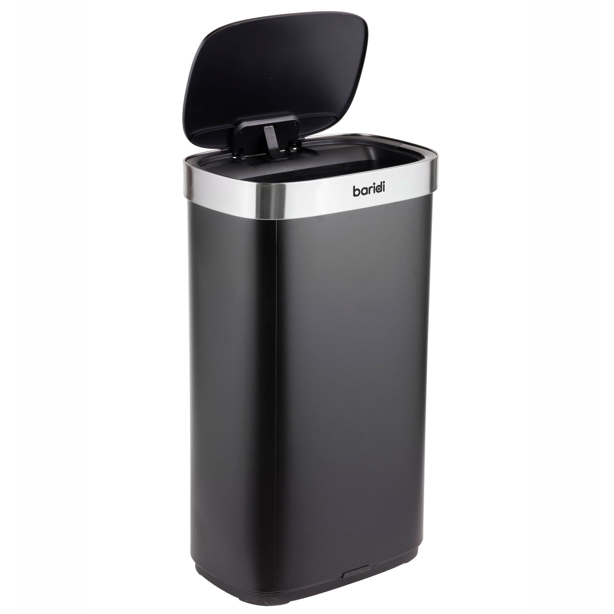 Baridi Sensor Bin, 80L Capacity, Black/Stainless Steel (DH283)