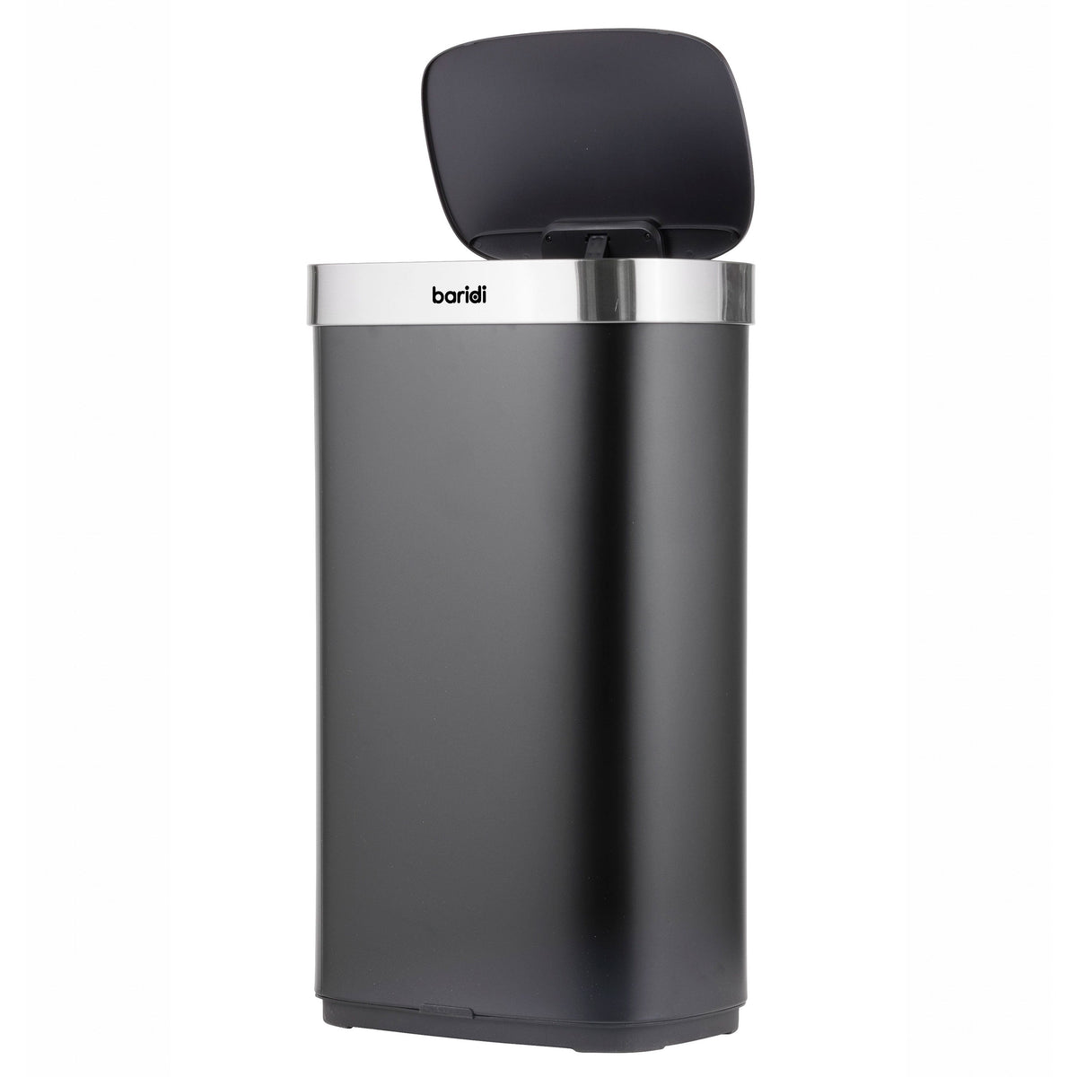 Baridi Sensor Bin, 80L Capacity, Black/Stainless Steel (DH283)