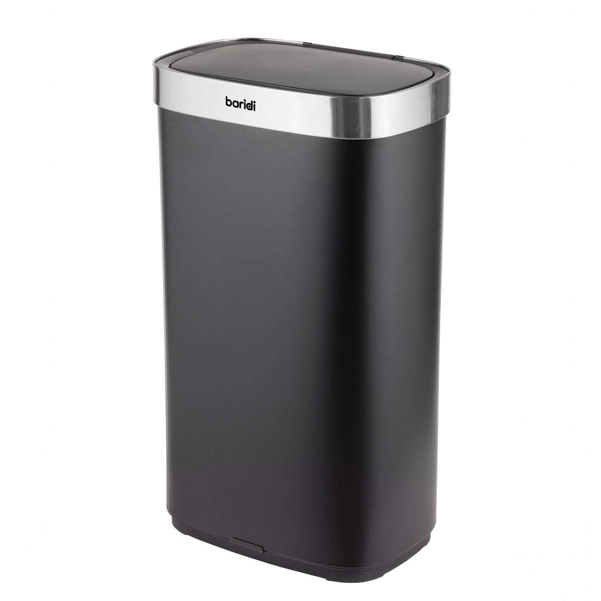 Baridi Sensor Bin, 80L Capacity, Black/Stainless Steel (DH283)