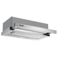 Baridi Telescopic Cooker Hood with Aluminium Filters 60cm - Stainless Steel