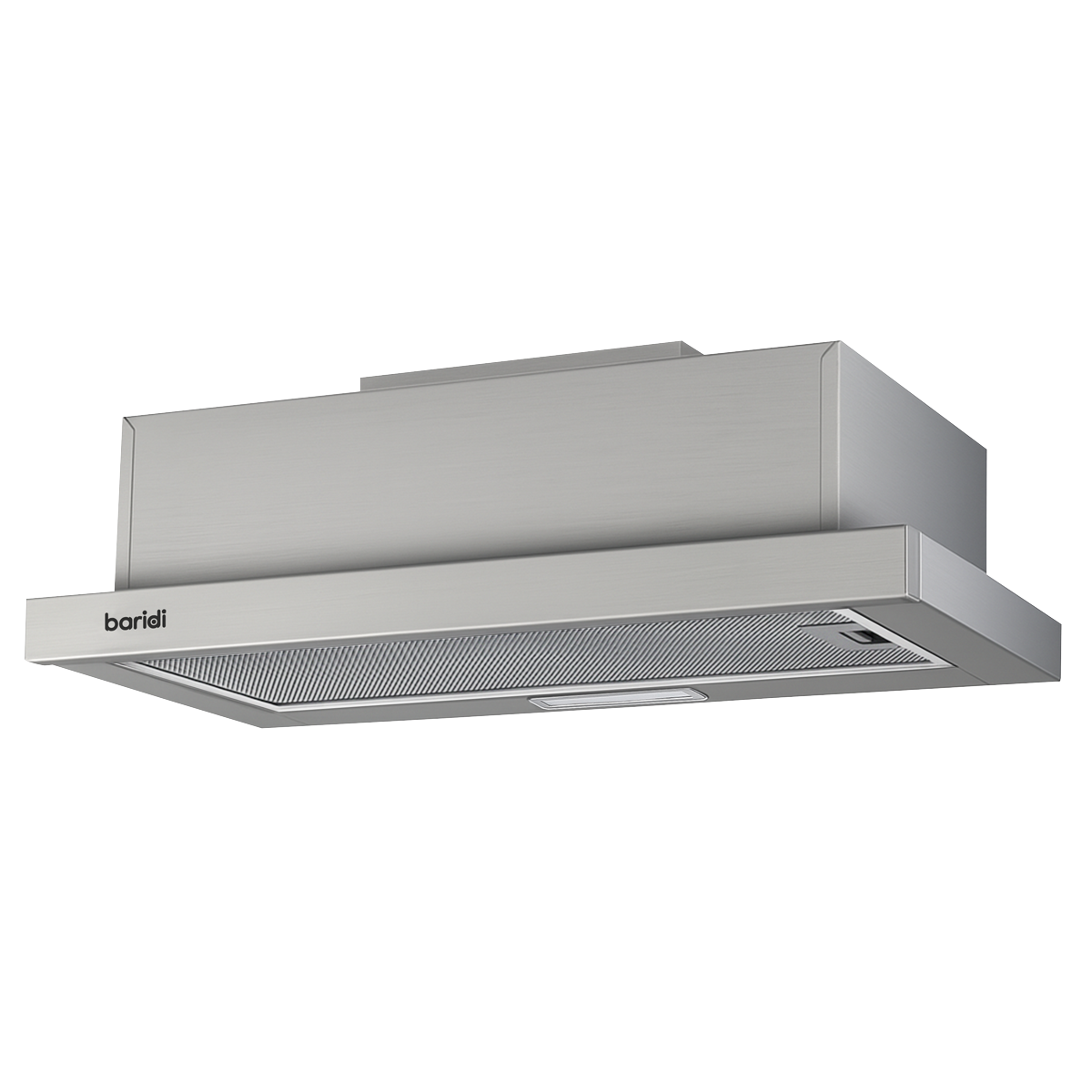 Baridi Telescopic Cooker Hood with Aluminium Filters 60cm - Stainless Steel