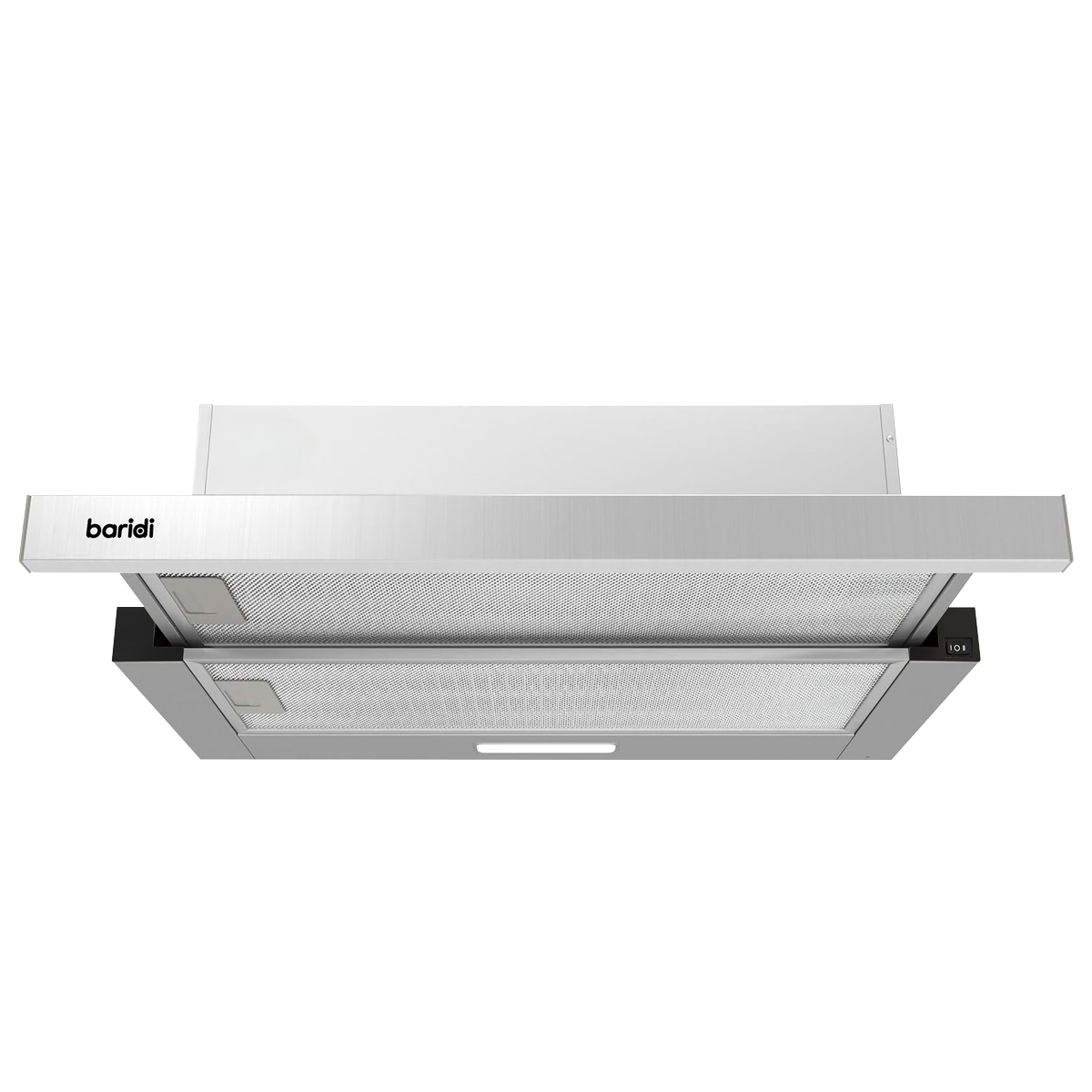 Baridi Telescopic Cooker Hood with Aluminium Filters 60cm - Stainless Steel