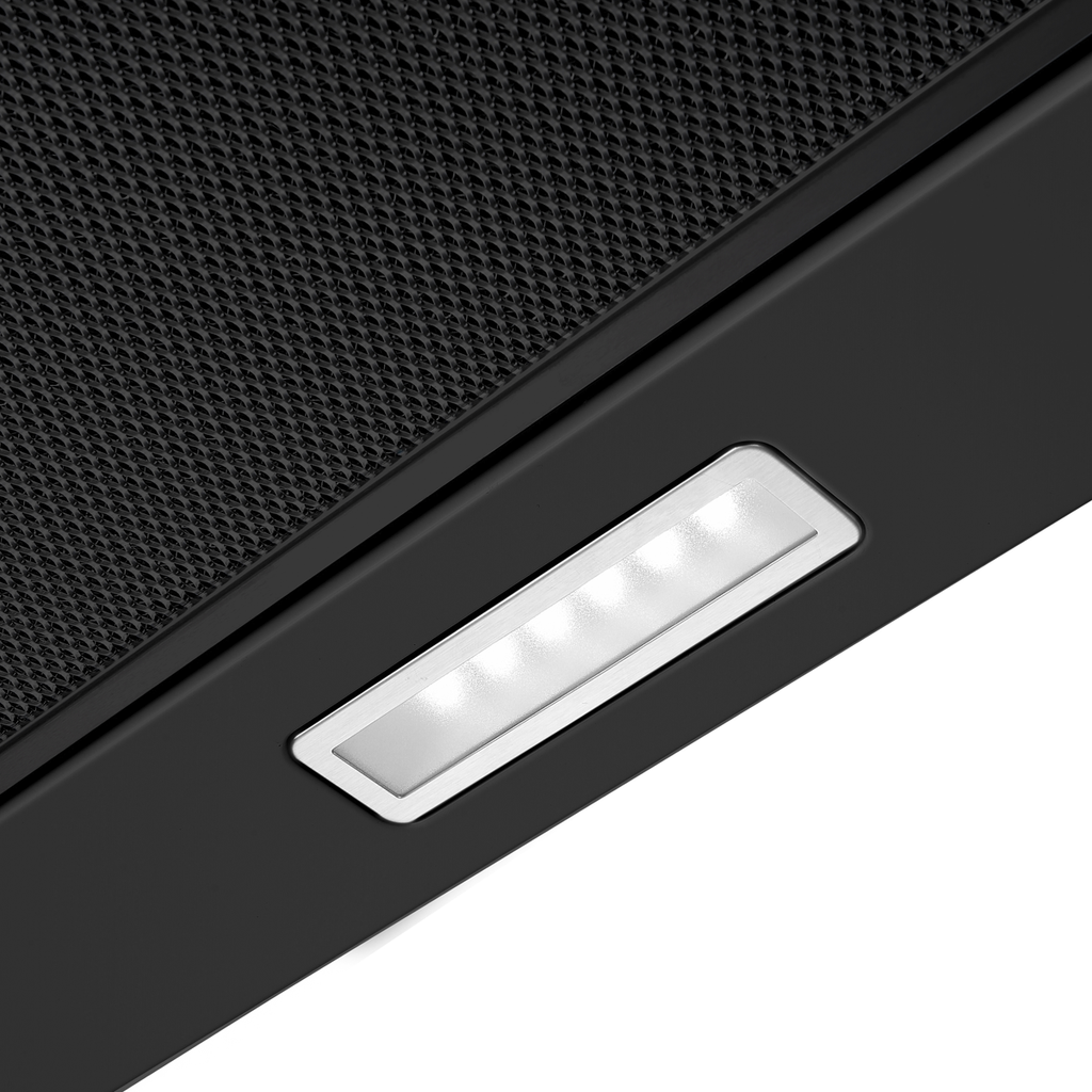 Baridi Telescopic Cooker Hood with Aluminium Filters 60cm - Black