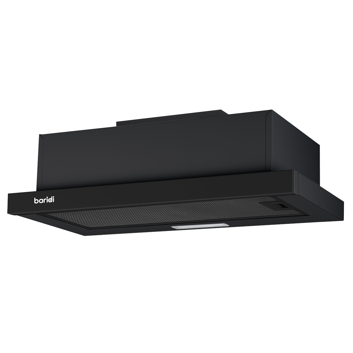 Baridi Telescopic Cooker Hood with Aluminium Filters 60cm - Black