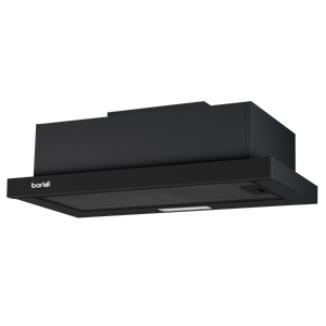 Baridi Telescopic Cooker Hood with Aluminium Filters 60cm - Black