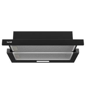 Baridi Telescopic Cooker Hood with Aluminium Filters 60cm - Black