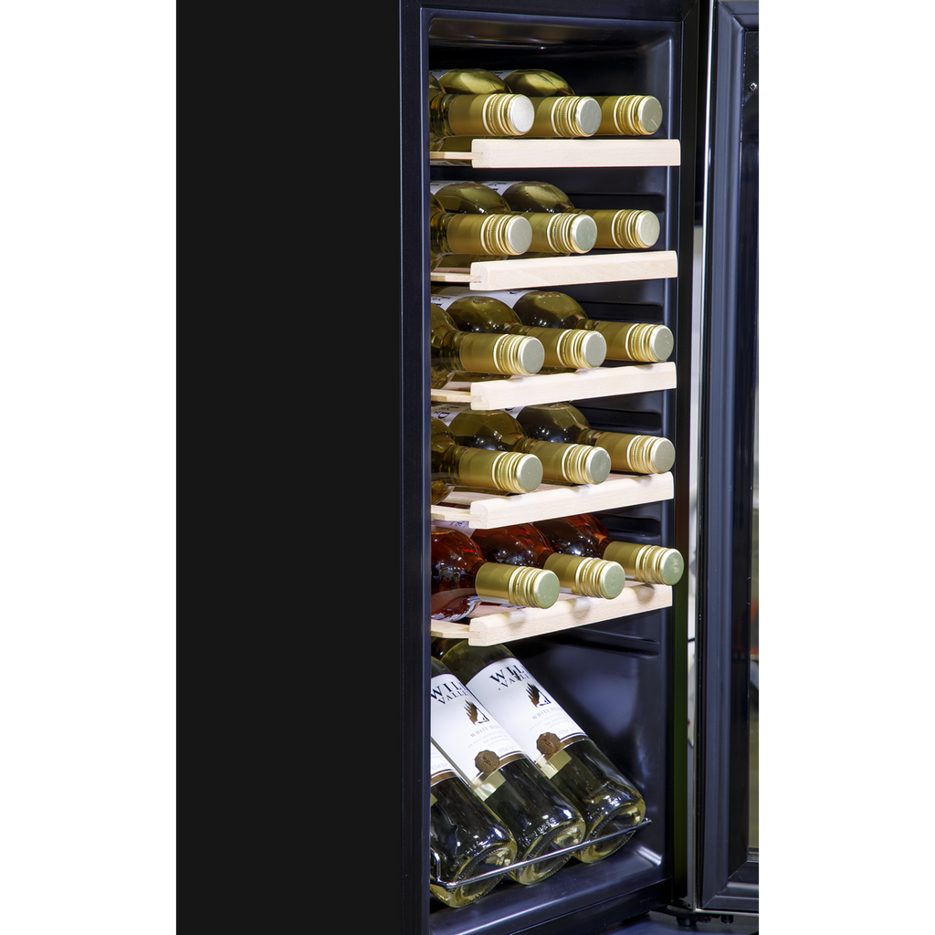 Baridi Wine Cooler Fridge, 18 Bottle, Stainless Steel (DH29) (Factory Refurbished B)