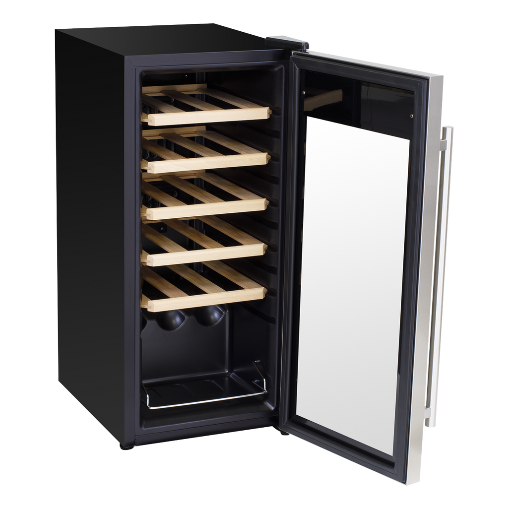 Baridi Wine Cooler Fridge, 18 Bottle, Stainless Steel (DH29) (Factory Refurbished B)