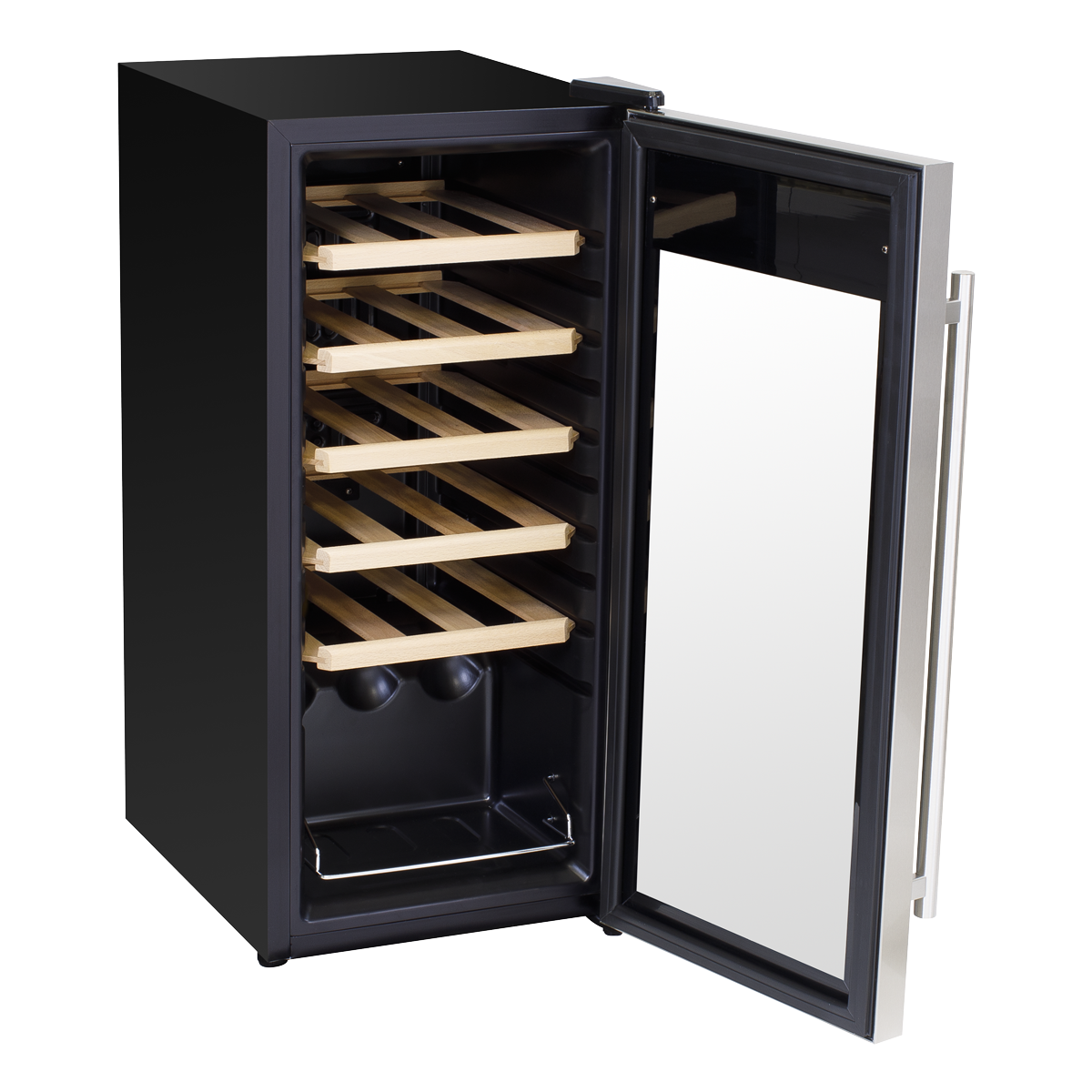 Baridi Wine Cooler Fridge, 18 Bottle, Stainless Steel (DH29) (Factory Refurbished B)