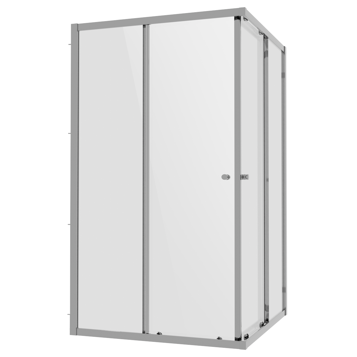 Corner Shower Entry Enclosure 1000 x 800 x 1850mm with 6mm Tempered Glass - Chrome