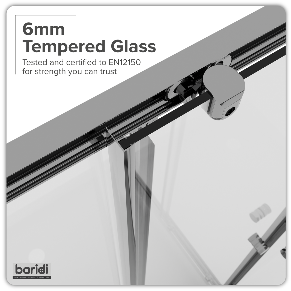 Corner Shower Entry Enclosure 1000 x 800 x 1850mm with 6mm Tempered Glass - Chrome