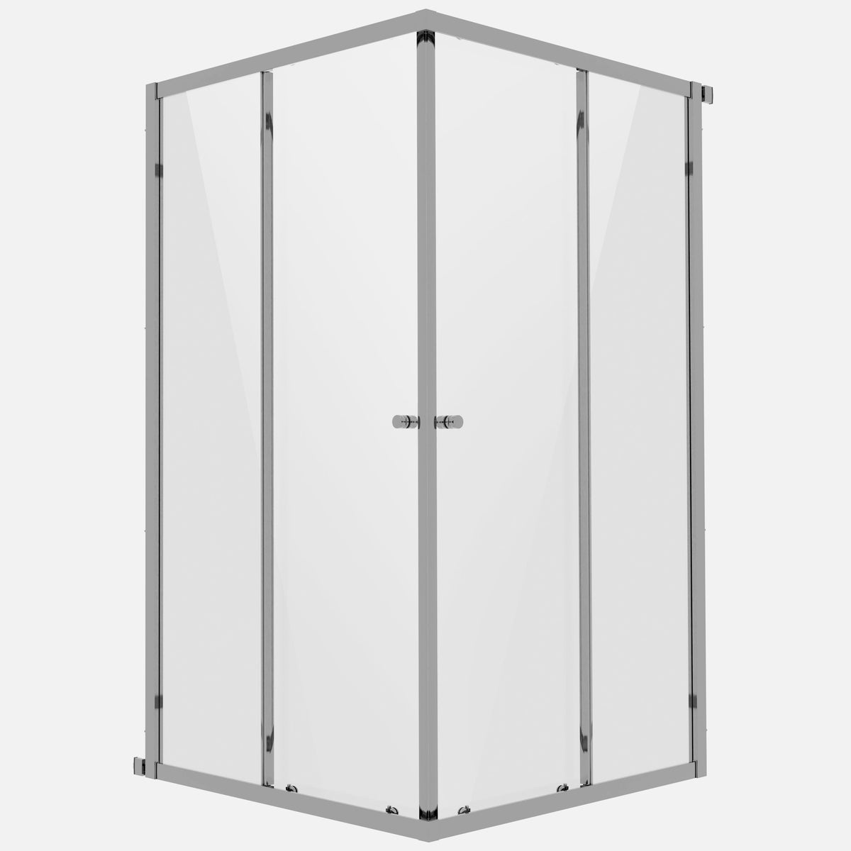 Corner Shower Entry Enclosure 1000 x 800 x 1850mm with 6mm Tempered Glass - Chrome