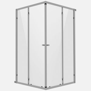 Corner Shower Entry Enclosure 1000 x 800 x 1850mm with 6mm Tempered Glass - Chrome