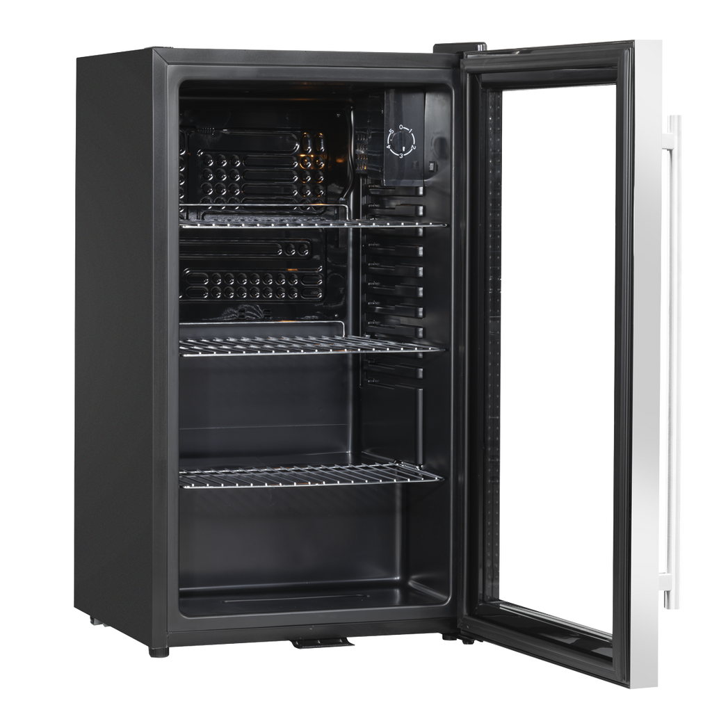 Baridi Drinks, Beer & Wine Fridge, 85L Capacity, Stainless Steel (DH31)