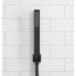 Concealed Thermostatic Shower Set 20 x 20cm Square Head & Hand Shower - Black