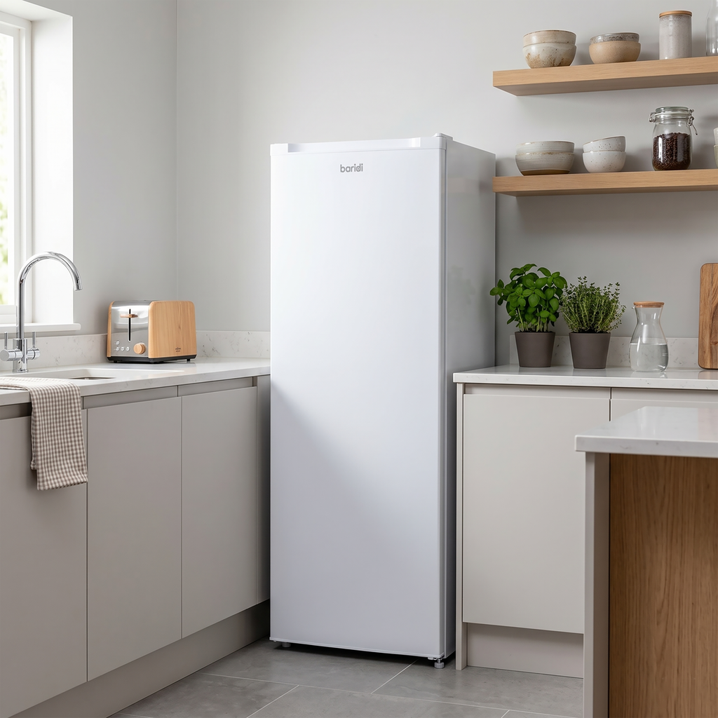 Baridi Freestanding Tall Freezer 177L Capacity – White