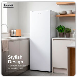 Baridi Freestanding Tall Freezer 177L Capacity – White