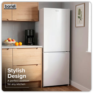 Baridi  60/40 Smart Frost Fridge Freezer 227L Capacity – White