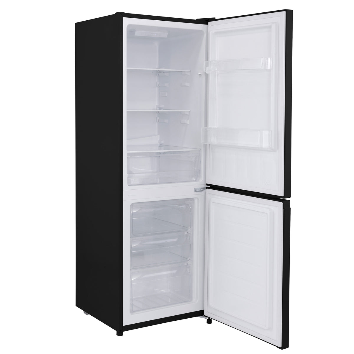 Baridi  60/40 Smart Frost Fridge Freezer, 227L Capacity, Black (DH327)