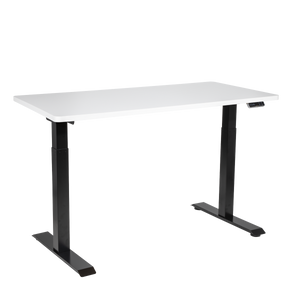 Dellonda White Electric Height Adjustable Standing Desk, 1400 x 700mm Dual Motor 100kg