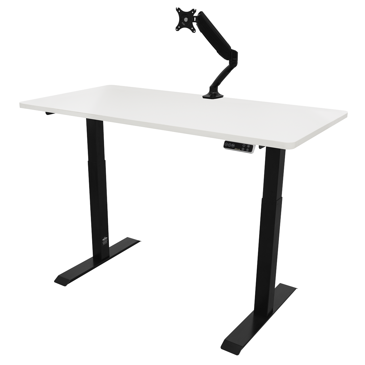 Dellonda White Electric Height Adjustable Standing Desk, 1400 x 700mm Dual Motor 100kg