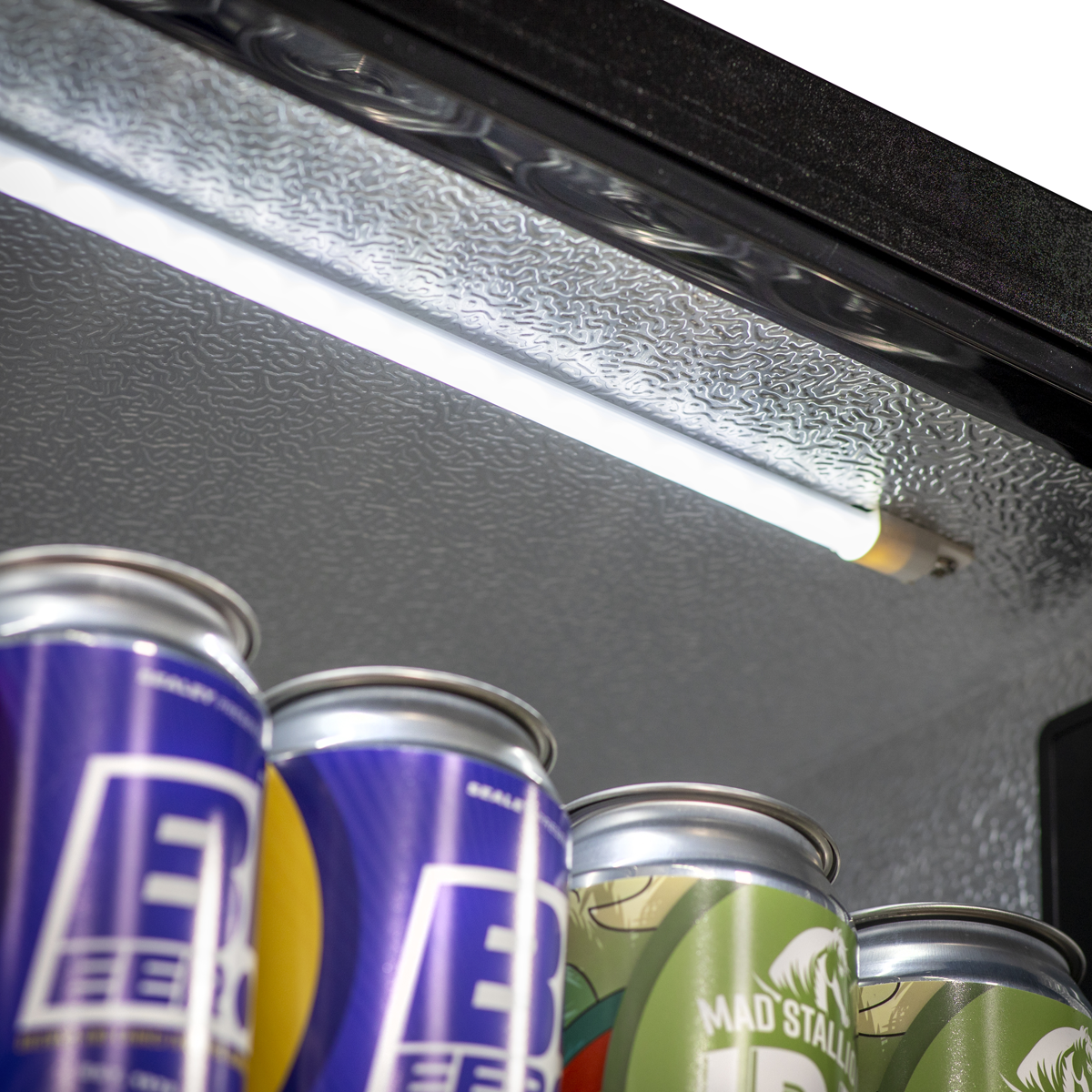 Baridi Back Bar Drinks Fridge/Cooler with Triple Hinged Door & Security Lock 307L - Black