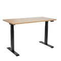 Dellonda Oak Electric Height Adjustable Standing Desk, 1400 x 700mm Dual Motor 100kg