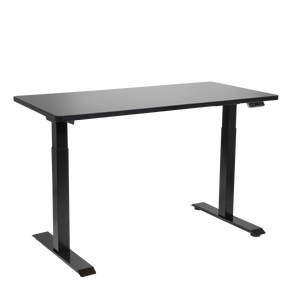Dellonda Black Electric Height Adjustable Standing Desk, 1400 x 700mm Dual Motor 100kg