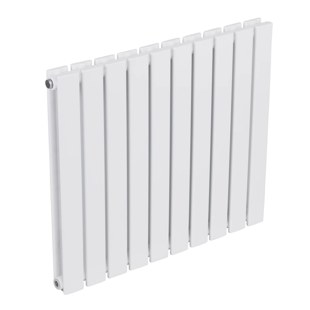 Baridi Horizontal Radiator Contemporary Double Flat Panel Design 600 x 700mm - White